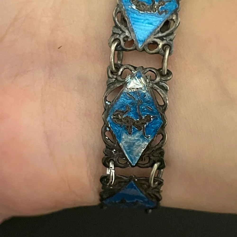 Sterling Siam bracelet - Picture 6 of 8